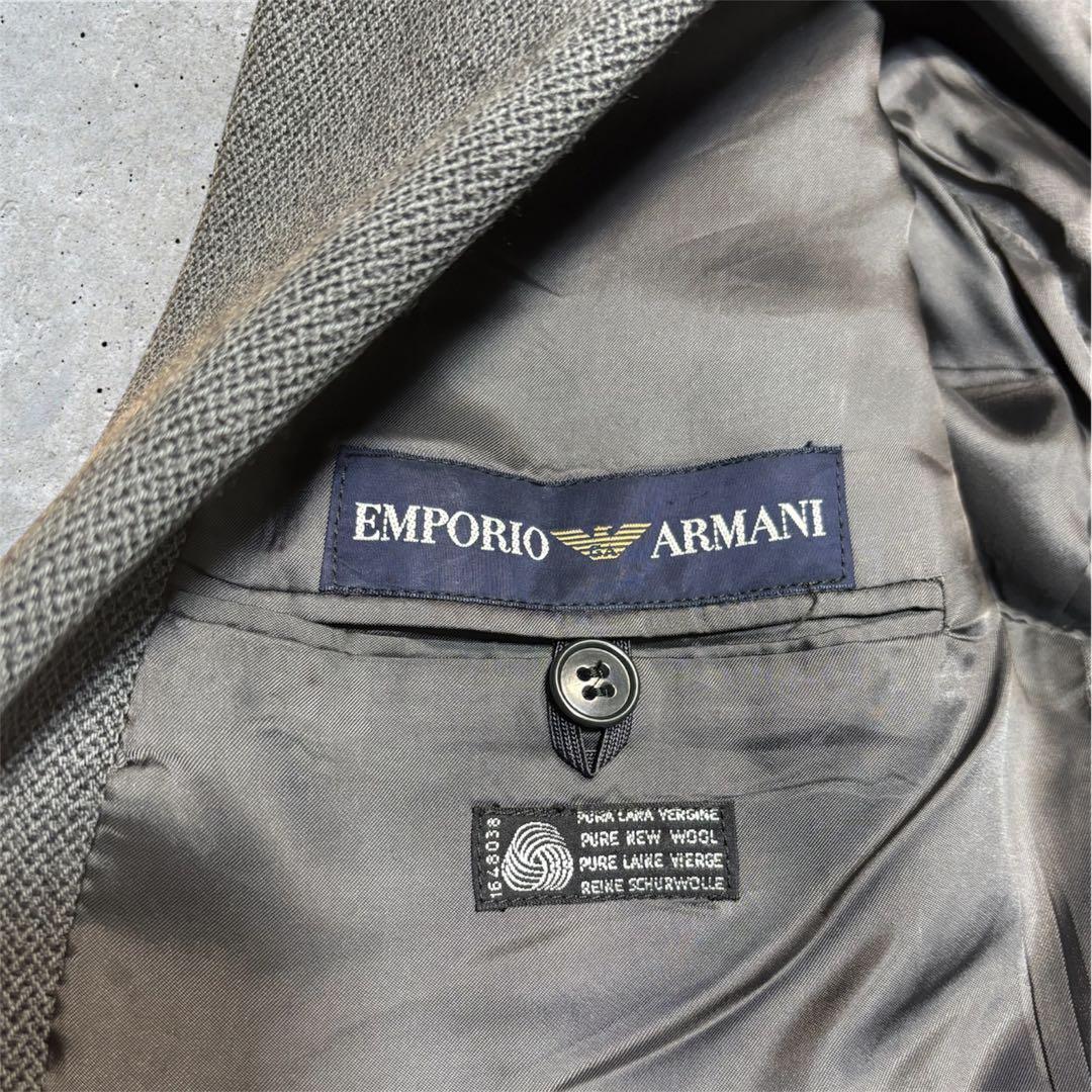 Emporio Armani テーラードジャケット ツイード グレー イタリア製