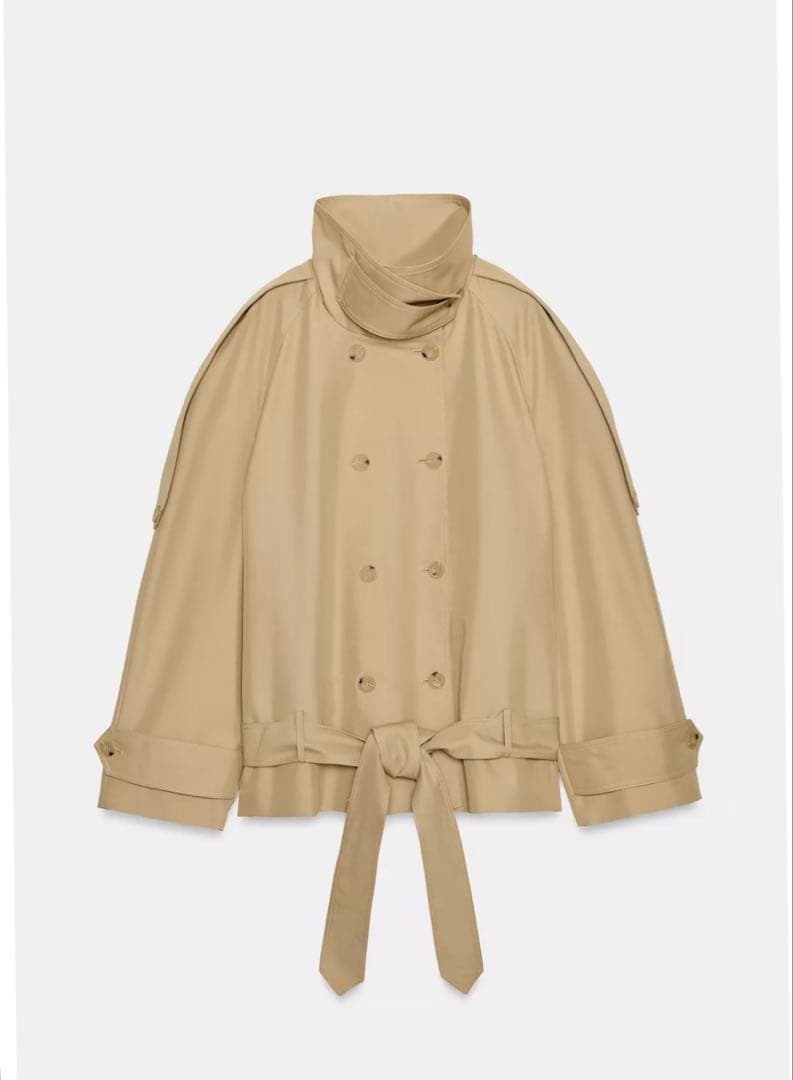 ZARA ショート丈ハイネックトレンチコート M 新品