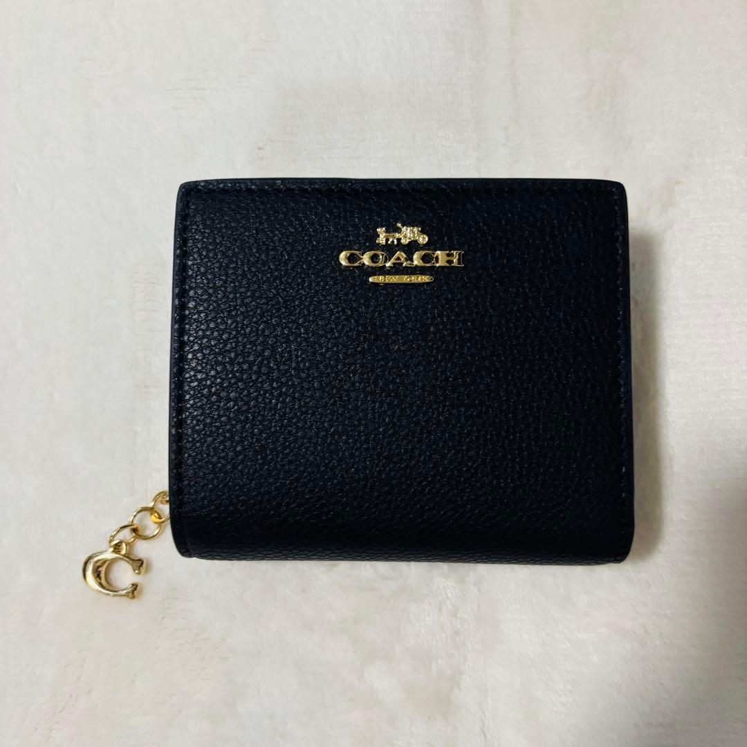 【新品未使用】COACH 二つ折り財布 ブラック メンズ レディース