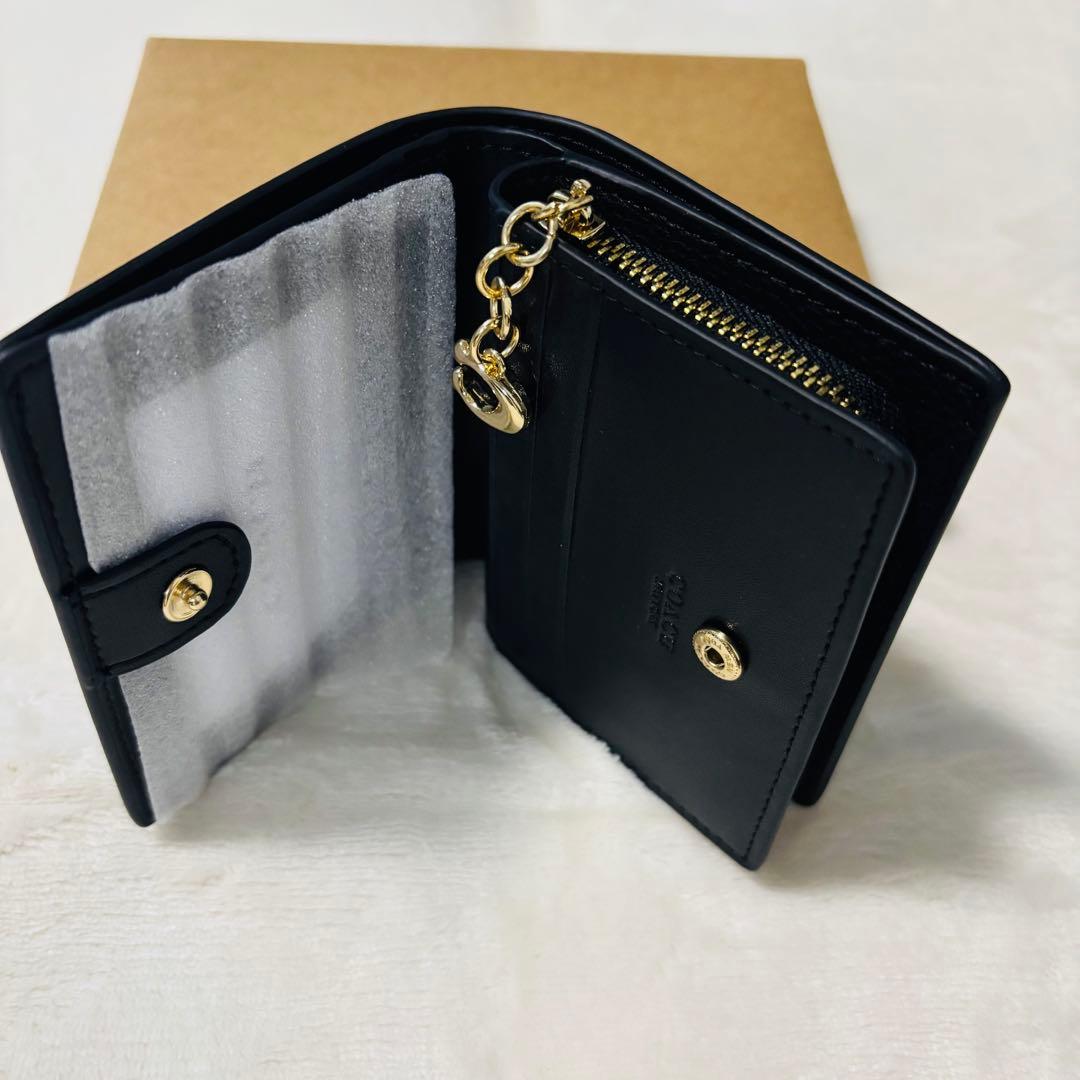 【新品未使用】COACH 二つ折り財布 ブラック メンズ レディース