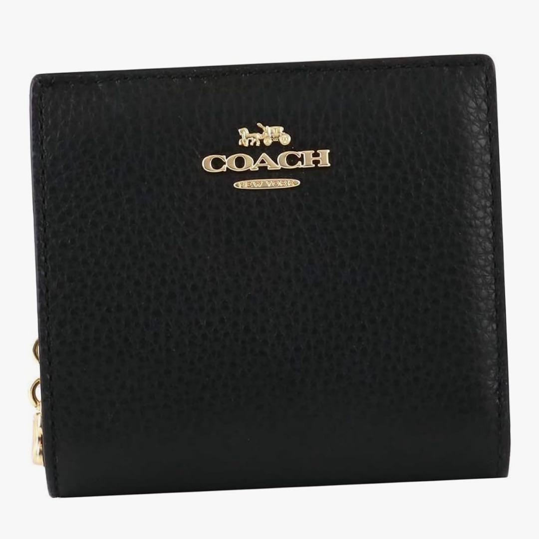 【新品未使用】COACH 二つ折り財布 ブラック メンズ レディース