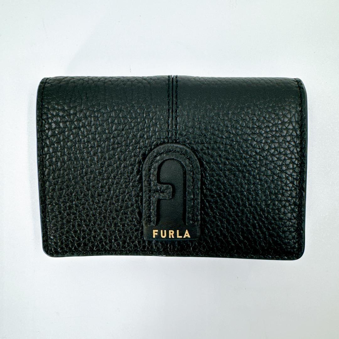 FURLA フルラ レザー カードケース フラグメントケース 名刺入れ ブラック