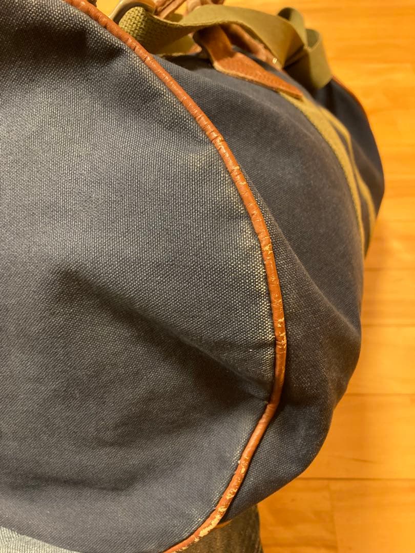 ＬＬＢｅａｎ　ダッフルボストンバック　レザーハンドル　ネイビー　90年代
