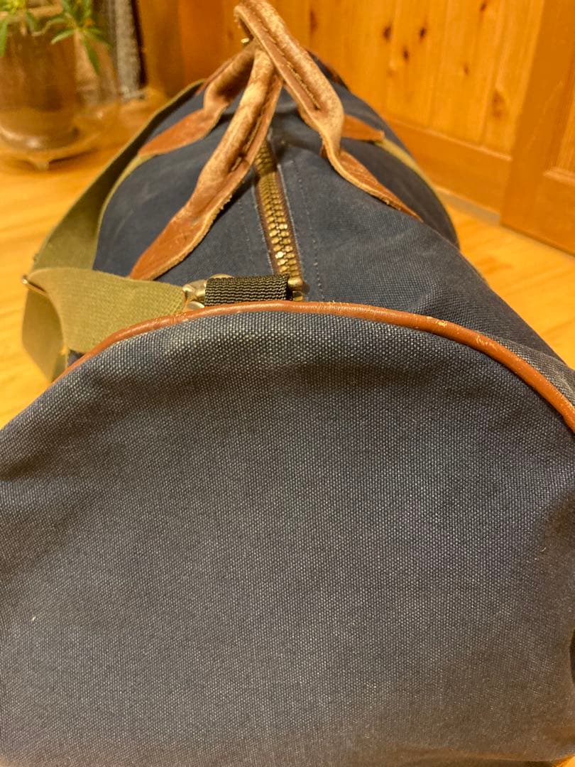 ＬＬＢｅａｎ　ダッフルボストンバック　レザーハンドル　ネイビー　90年代