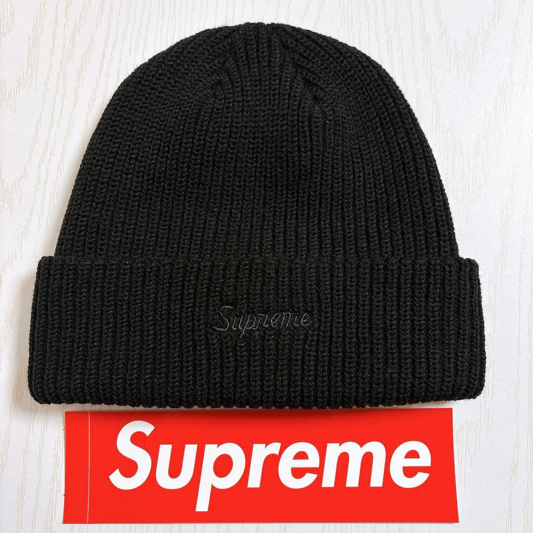 Supreme Loose Gauge Beanie カナダ製　ブラック　黒