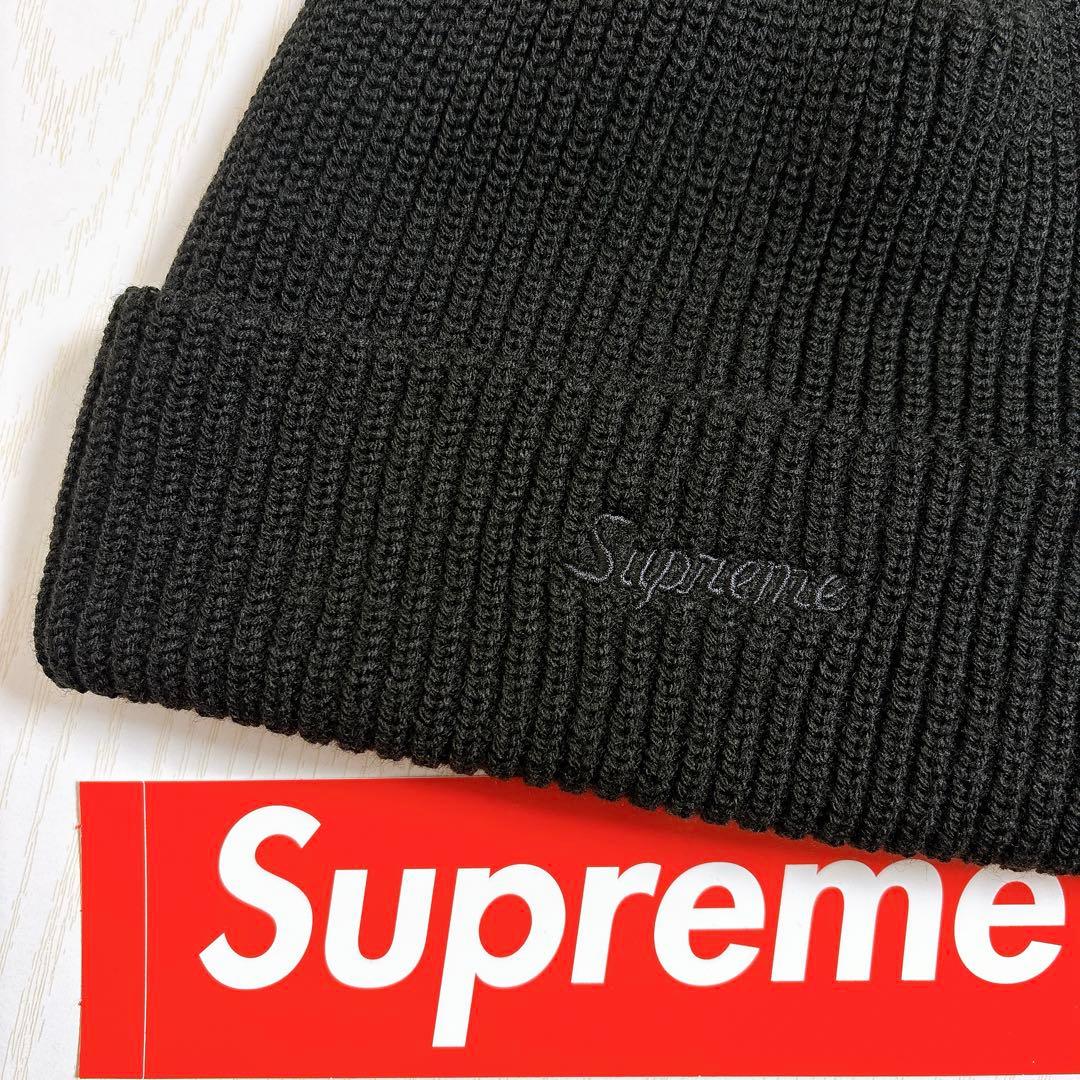 Supreme Loose Gauge Beanie カナダ製　ブラック　黒