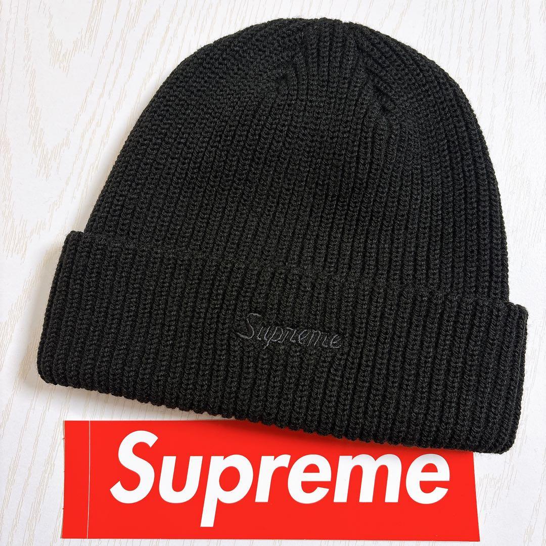 Supreme Loose Gauge Beanie カナダ製　ブラック　黒