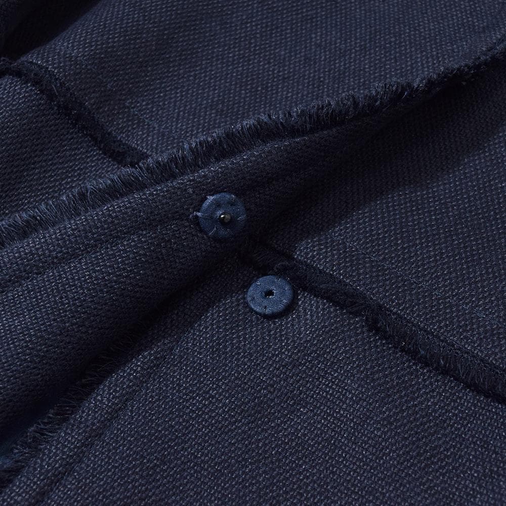 春夏 'S Max Mara リネン ノーカラーコート 40 ネイビー 7分袖