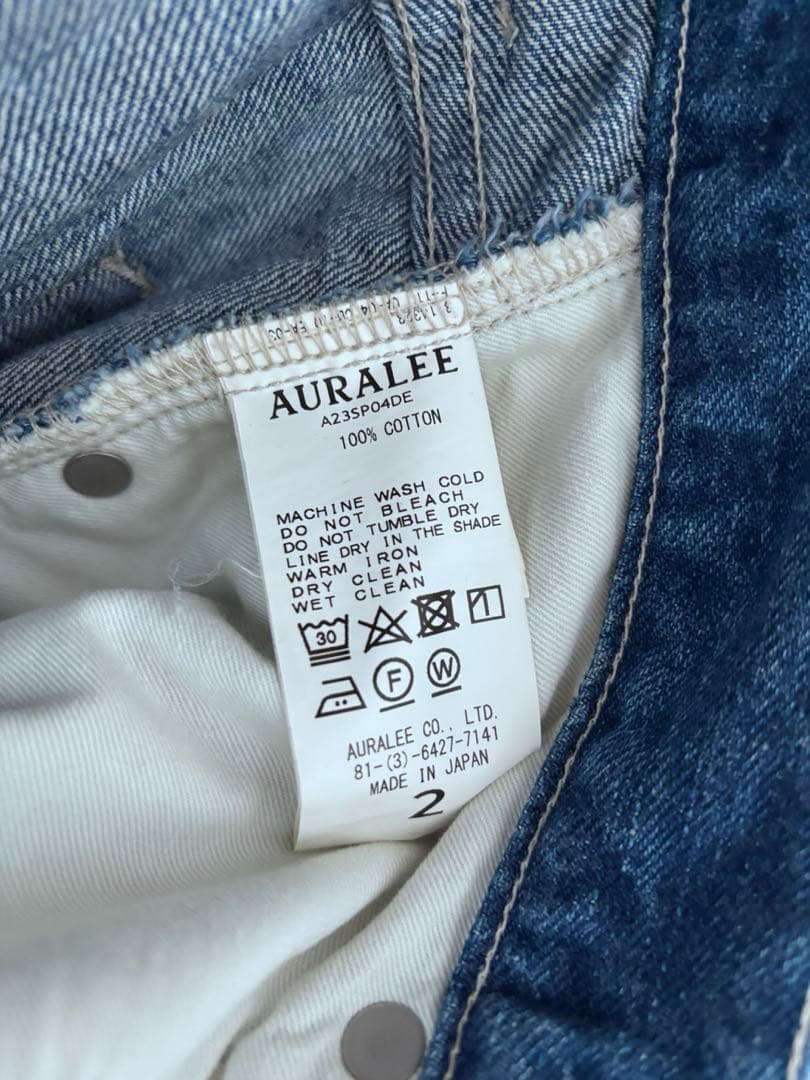 パンツ AURALEE Selvedge Faded Light Denim