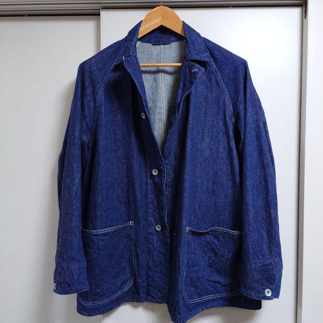 COMOLI 21SS　デニムワークジャケット カバーオール 1 ネイビー
