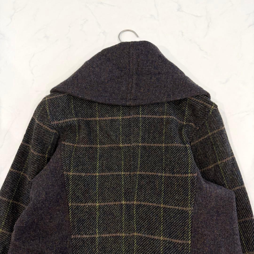 【キューブシー】立体切替 コクーンコート ウール混 38
