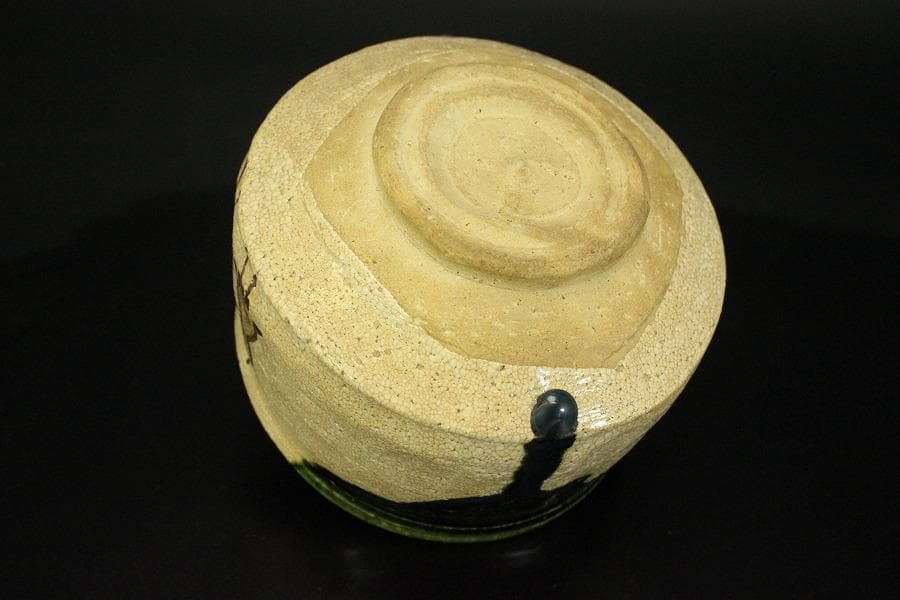 茶道具 織部茶碗 抹茶茶碗 茂作 箱入 美品 メ733