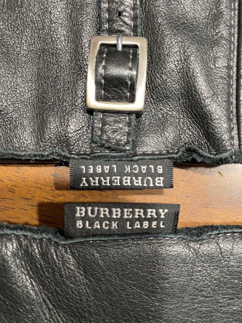BURBERRY BLACK LABEL レザー手袋 ブラック