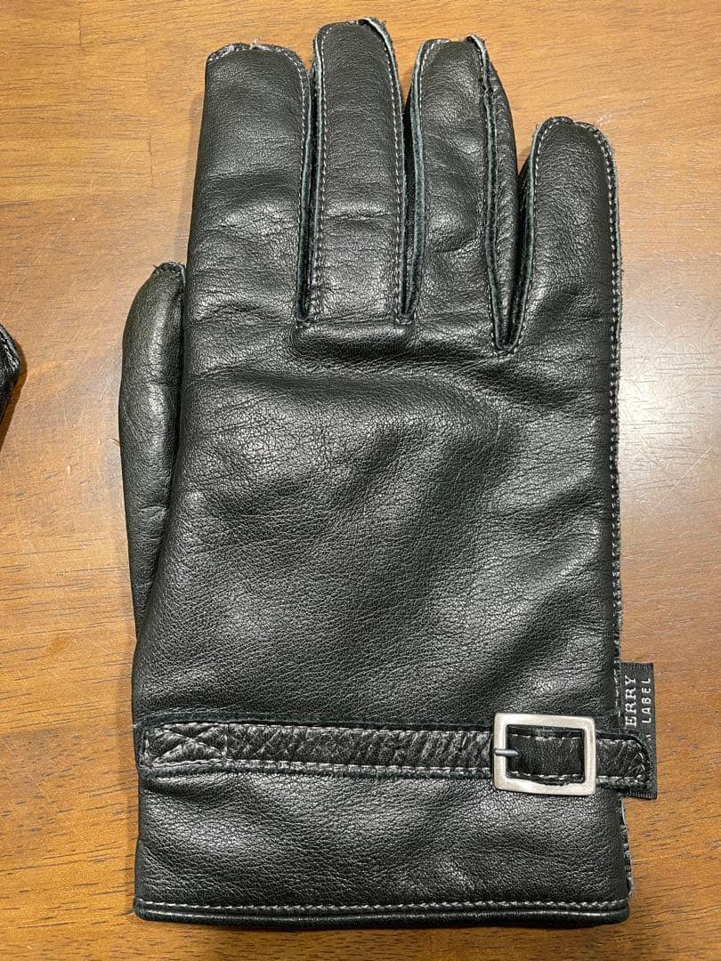 BURBERRY BLACK LABEL レザー手袋 ブラック