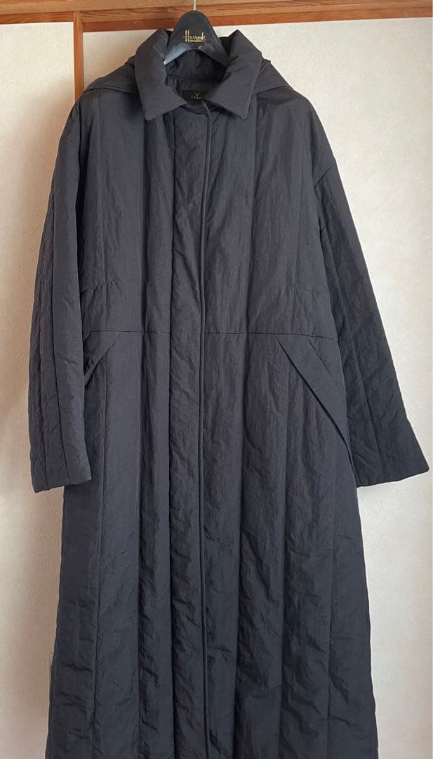 JUN 新品　L'EQIPE レキップ ロングキルトコート 38 黒