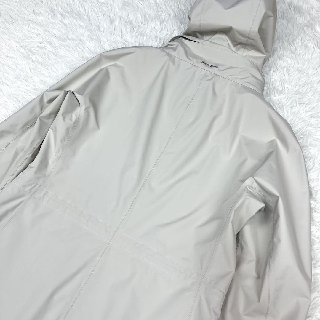 希少 ヘルノ ラミナー ステンカラーコート フード着脱可 ゴアテックス 2XL