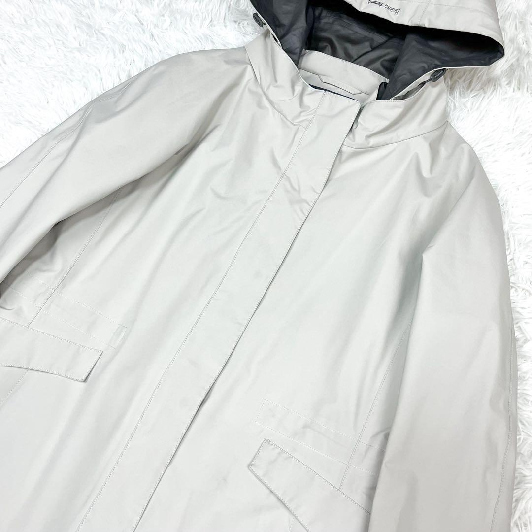 希少 ヘルノ ラミナー ステンカラーコート フード着脱可 ゴアテックス 2XL
