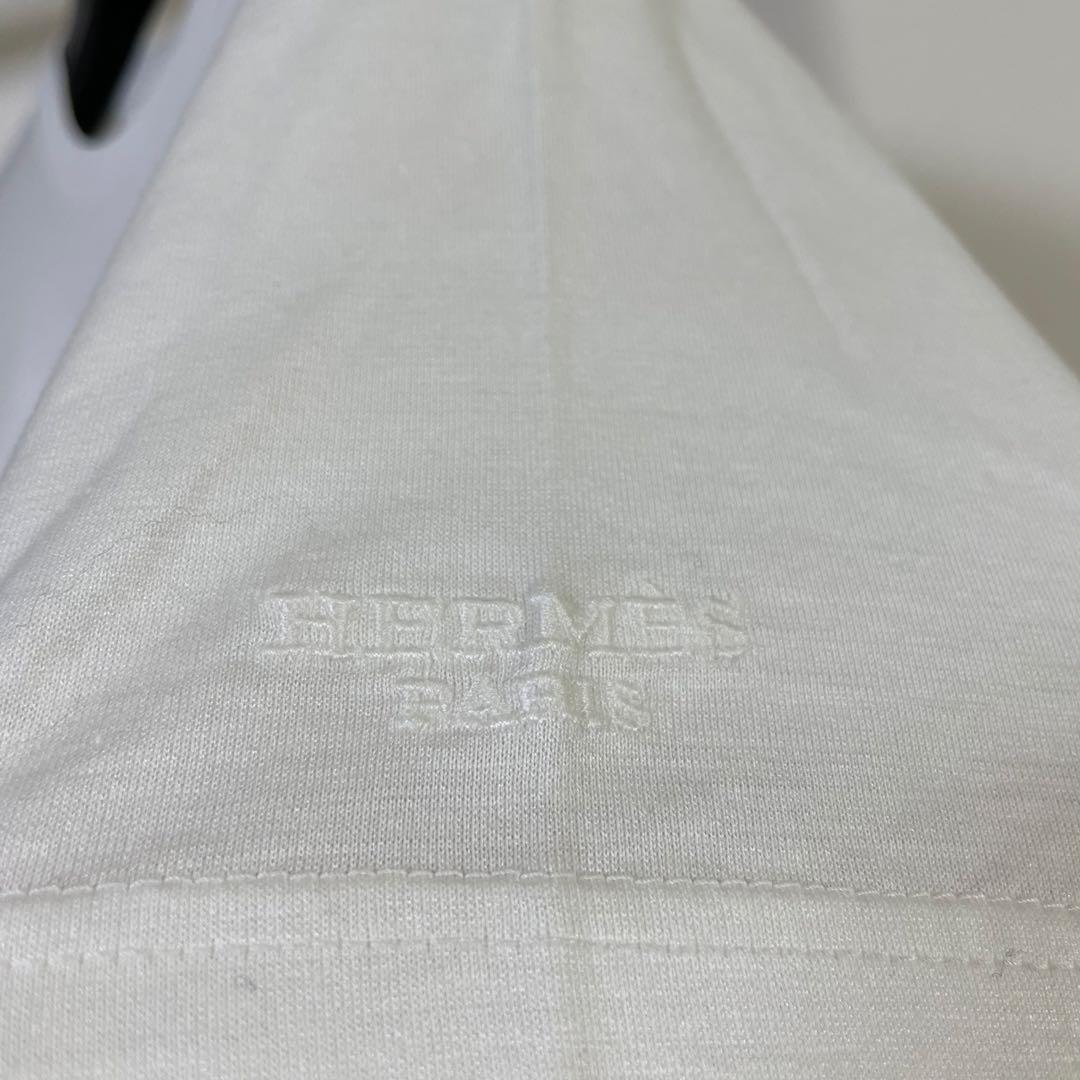 タ*ウ様 HERMES ホワイト クルーネック Tシャツ