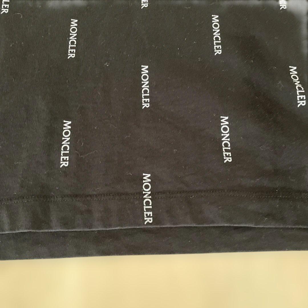 メンズ MONCLER ロゴプリント 半袖 Tシャツ 黒 トルコ製 Mサイズ