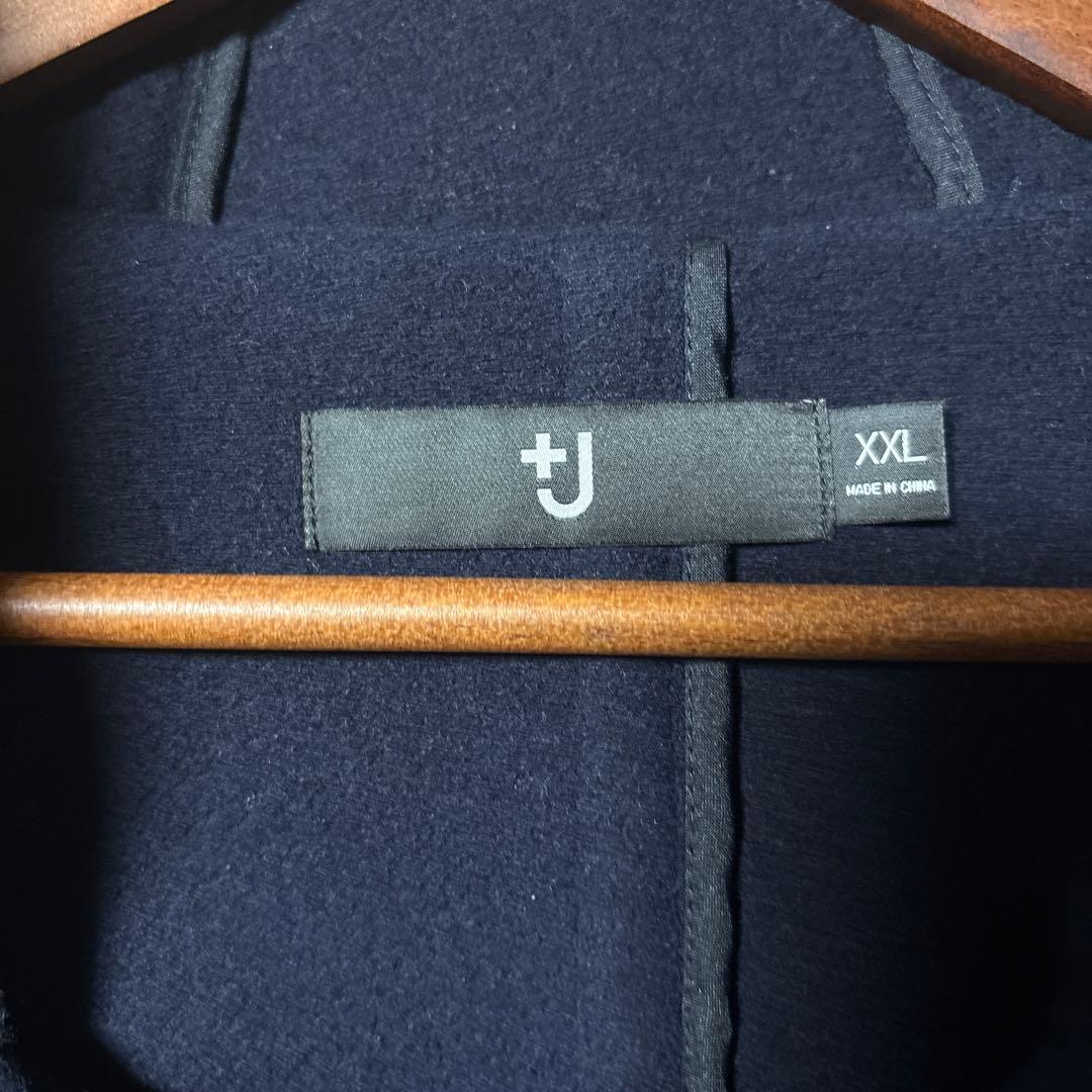 希少✨UNIQLO+J オーバーサイズダッフルコートネイビー　XXL ウール