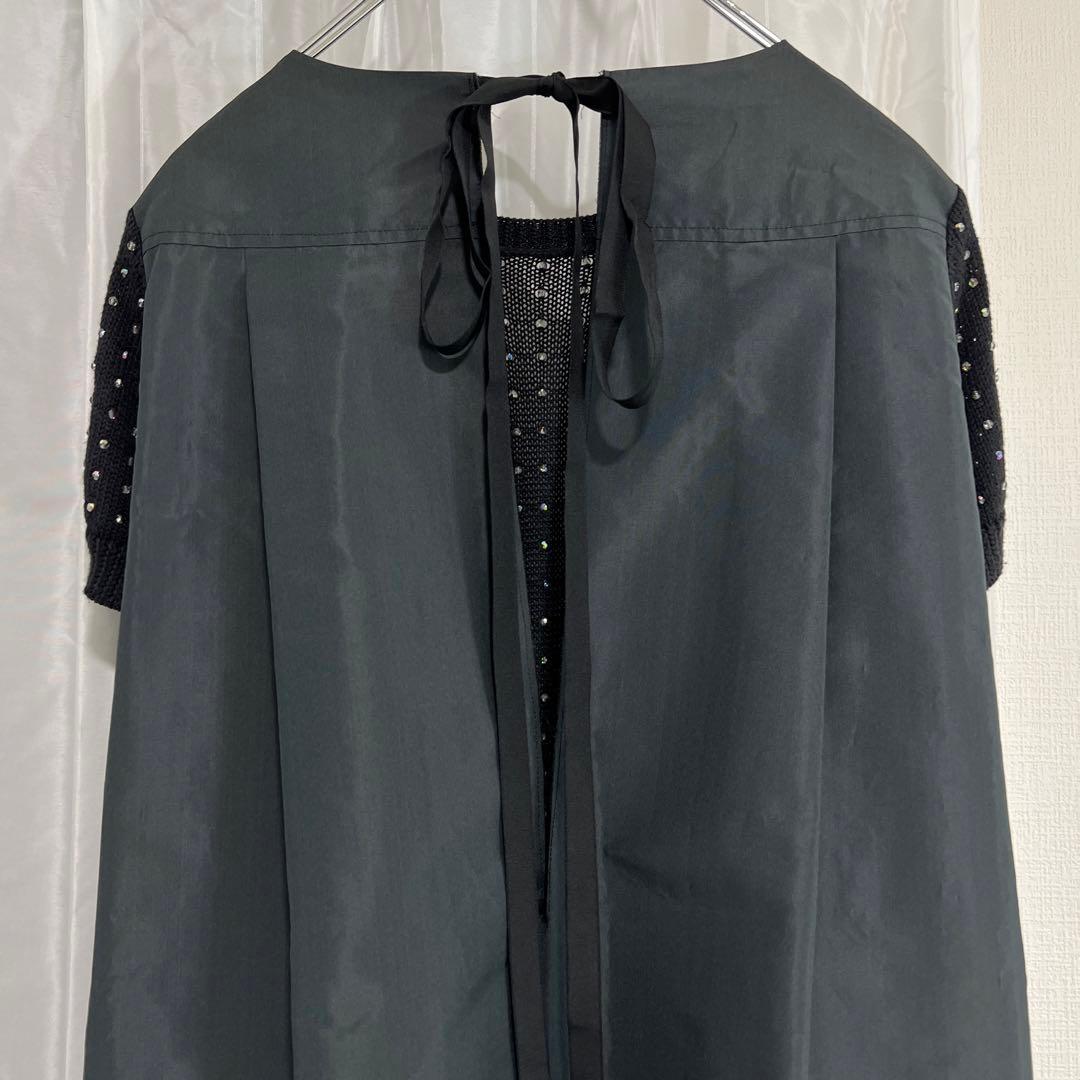サカイ　sacai ワンピース　チュニック ワンピース　シルク　ラインストーン