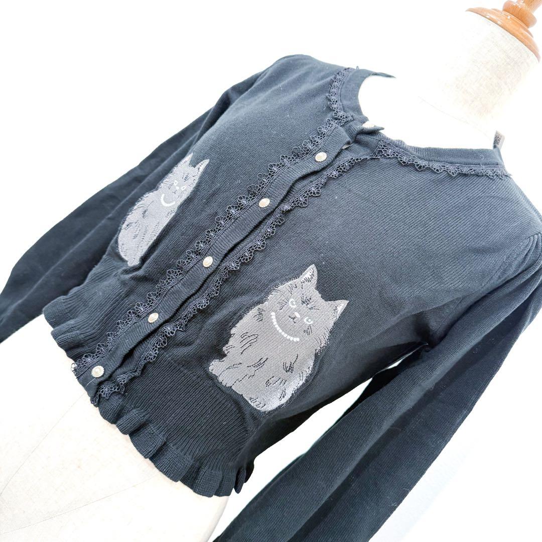 【axes femme kawaii】 猫会 カーディガン ブラック 新品