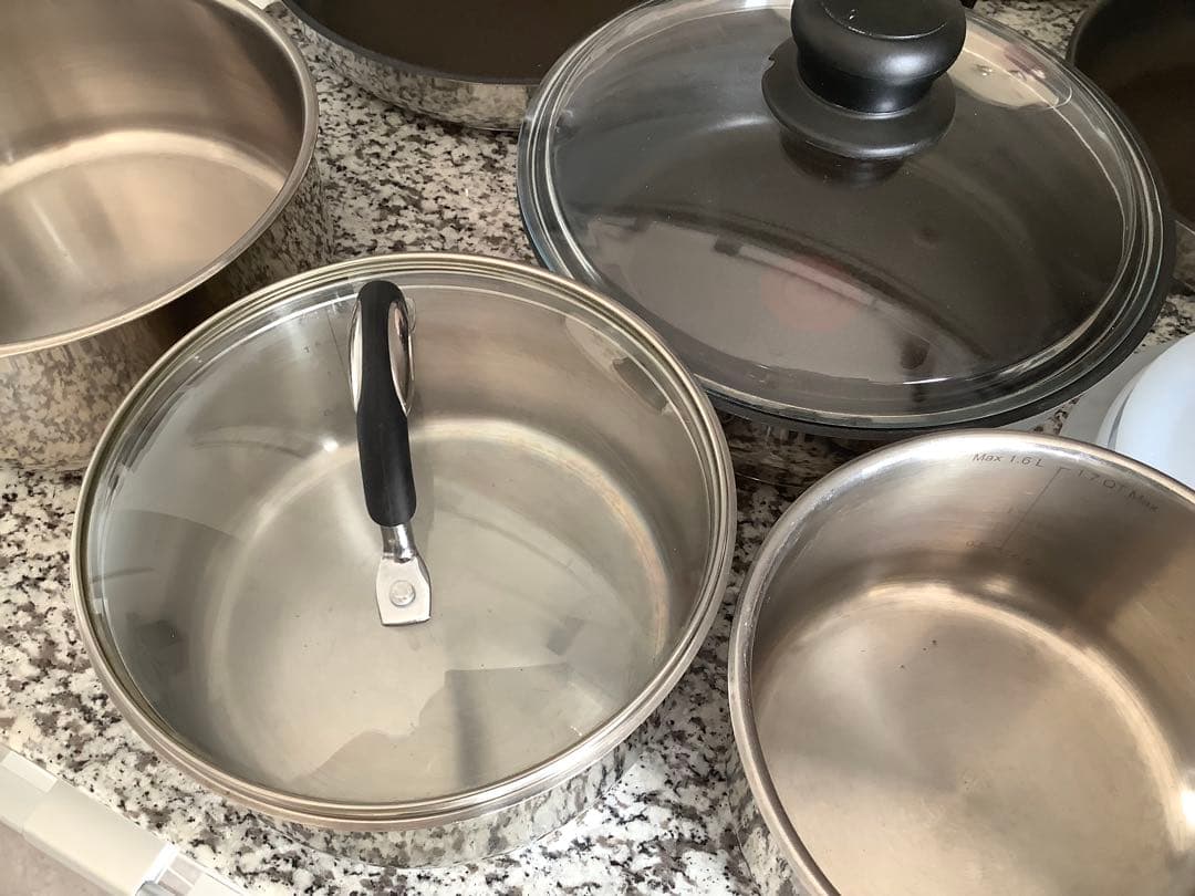 Tefal インジニオ 鍋3つセット ハンドル2つ ステンレス IH