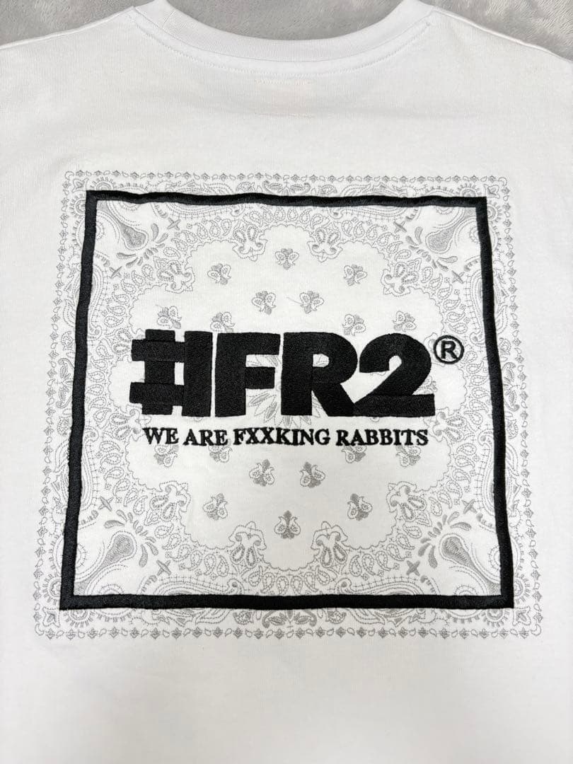 [美品] #FR2 エフアールツー　Tシャツ　ホワイト　Lサイズ 刺繍