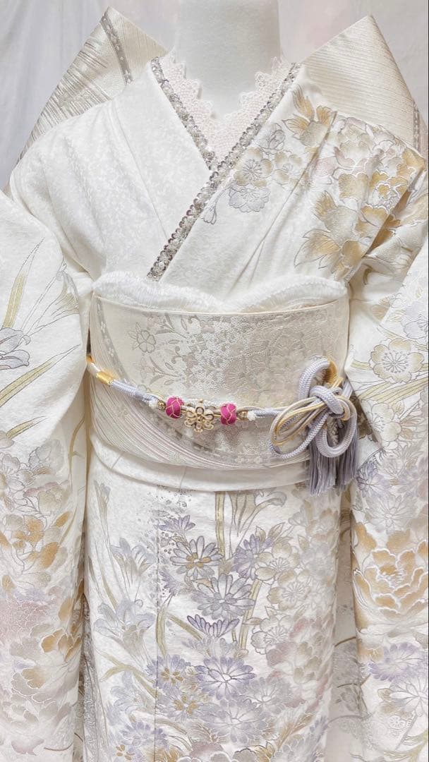 白地金彩刺繍　振袖　成人式　振袖セット　振袖フルセット