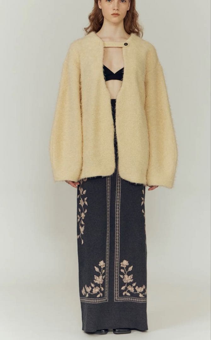 ◉週末価額❗️EAPHI SCARF MOTIF KNIT SKIRT
