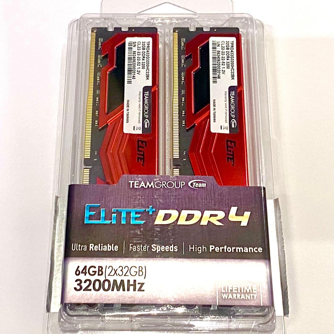 RAM メモリー DDR4 64GB(32GB×2) 3200MHz