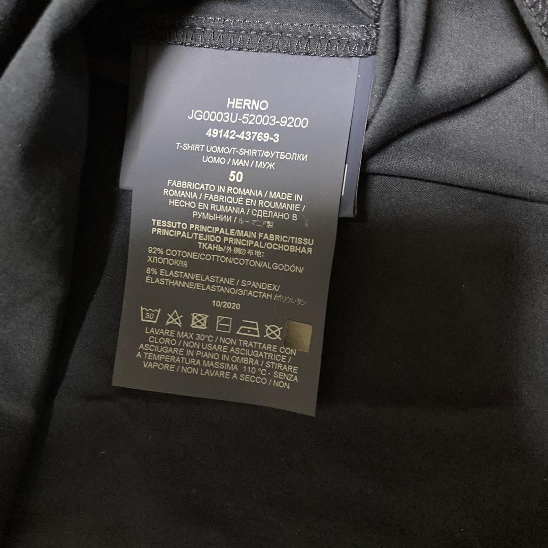 【新品】HERNOストレッチコットンジャージS/Sクルーネックカットソー