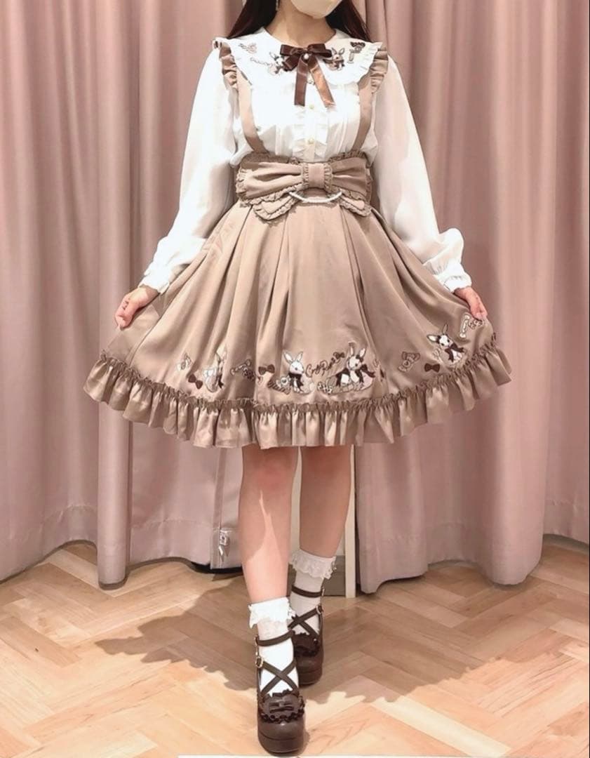 Amavel うさぎワンピース セット ピンク