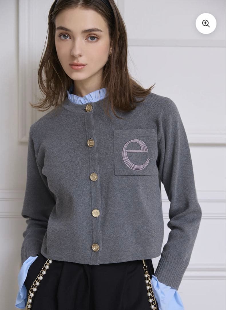 eimy istoire attached collar ニットカーディガン