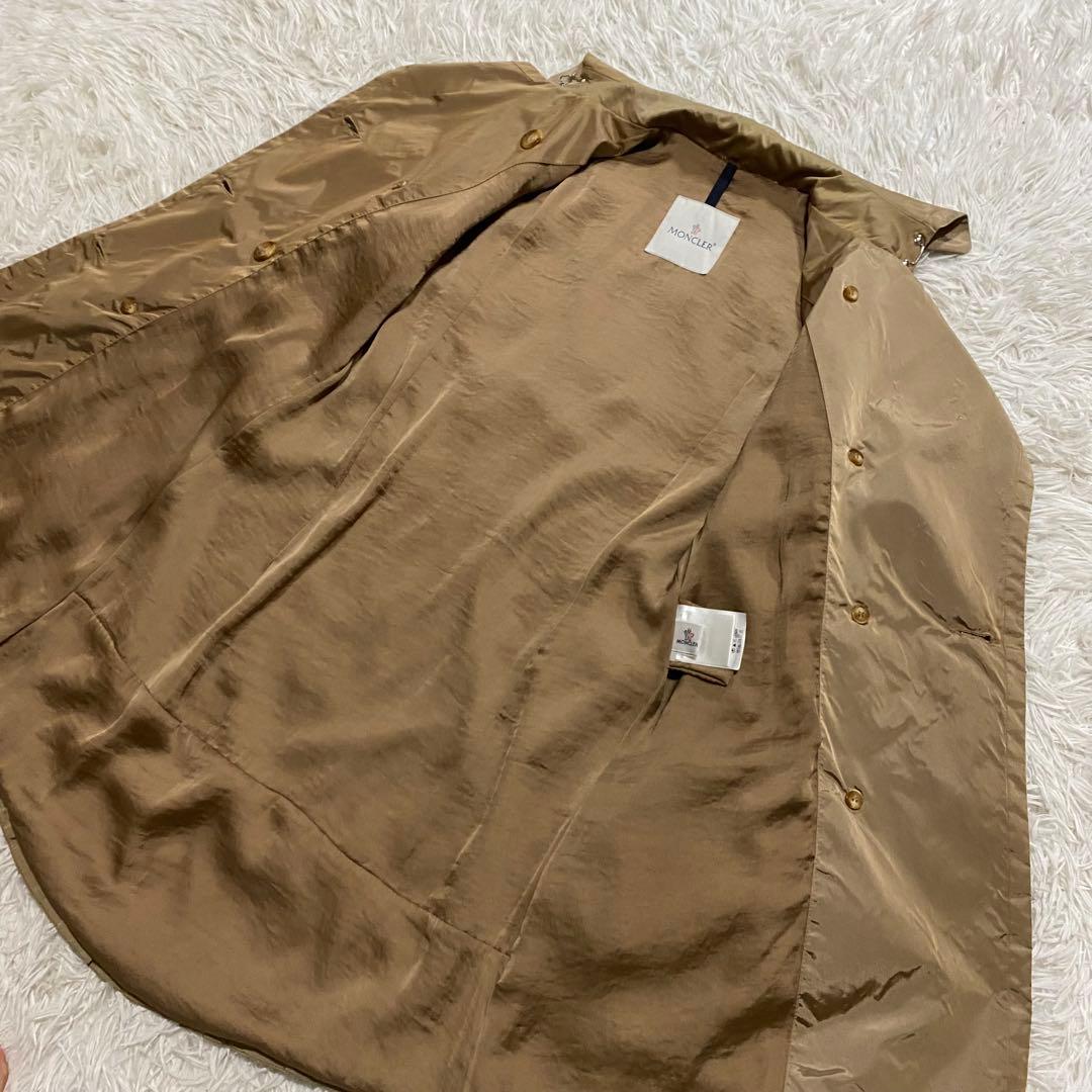 モンクレール　トレンチコート　ナイロン　ベージュ　ベルト XS LEMENEZ
