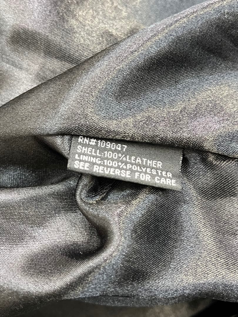 EAST SIDE NEW YORK 総柄刺繍 レザージャケット 黒 L MA1