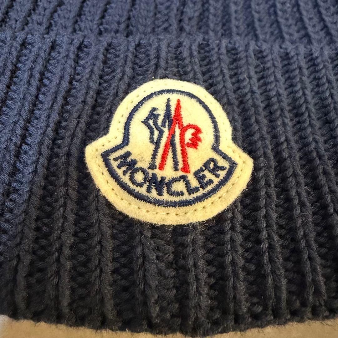 MONCLER モンクレール　ネイビー ニット帽　ビーニー
