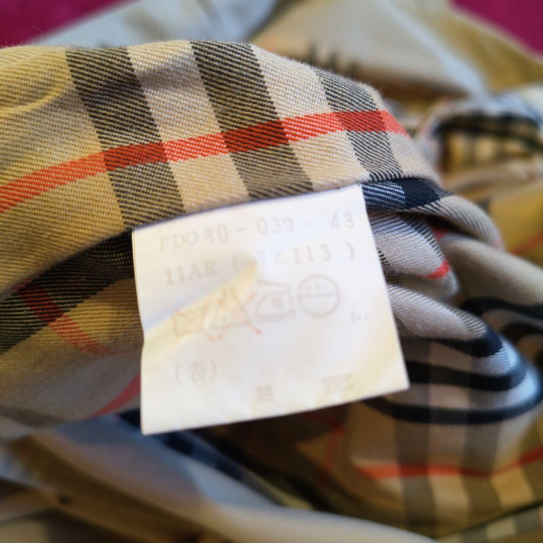 Burberrys ステンカラーコート90年代 　ベージュ×ノバチェック11AR