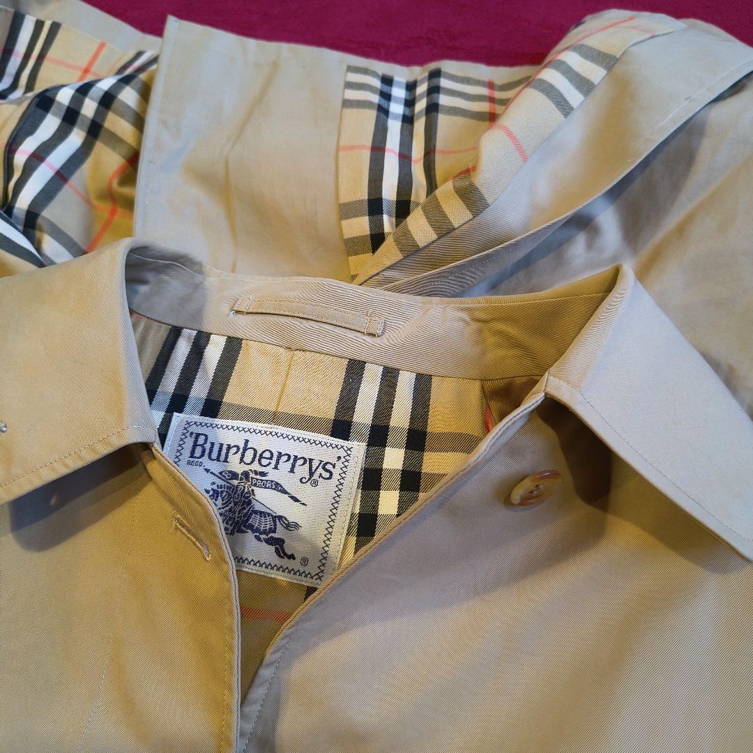 Burberrys ステンカラーコート90年代 　ベージュ×ノバチェック11AR