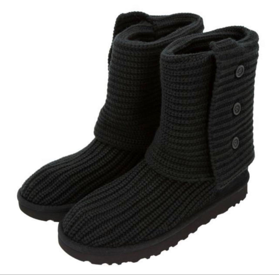 【完全新品未使用】UGGニットブーツ ブラック 24cm
