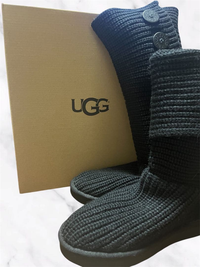 【完全新品未使用】UGGニットブーツ ブラック 24cm