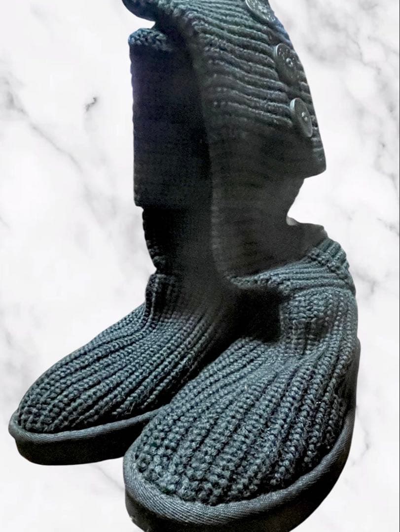 【完全新品未使用】UGGニットブーツ ブラック 24cm