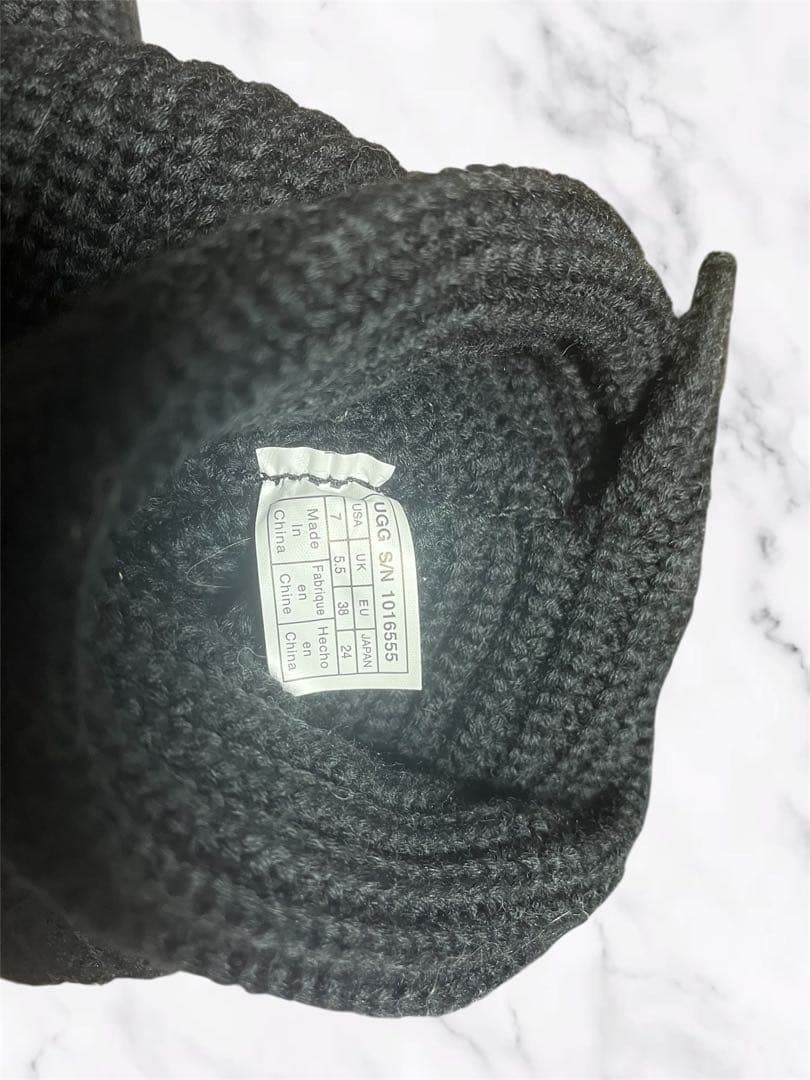 【完全新品未使用】UGGニットブーツ ブラック 24cm