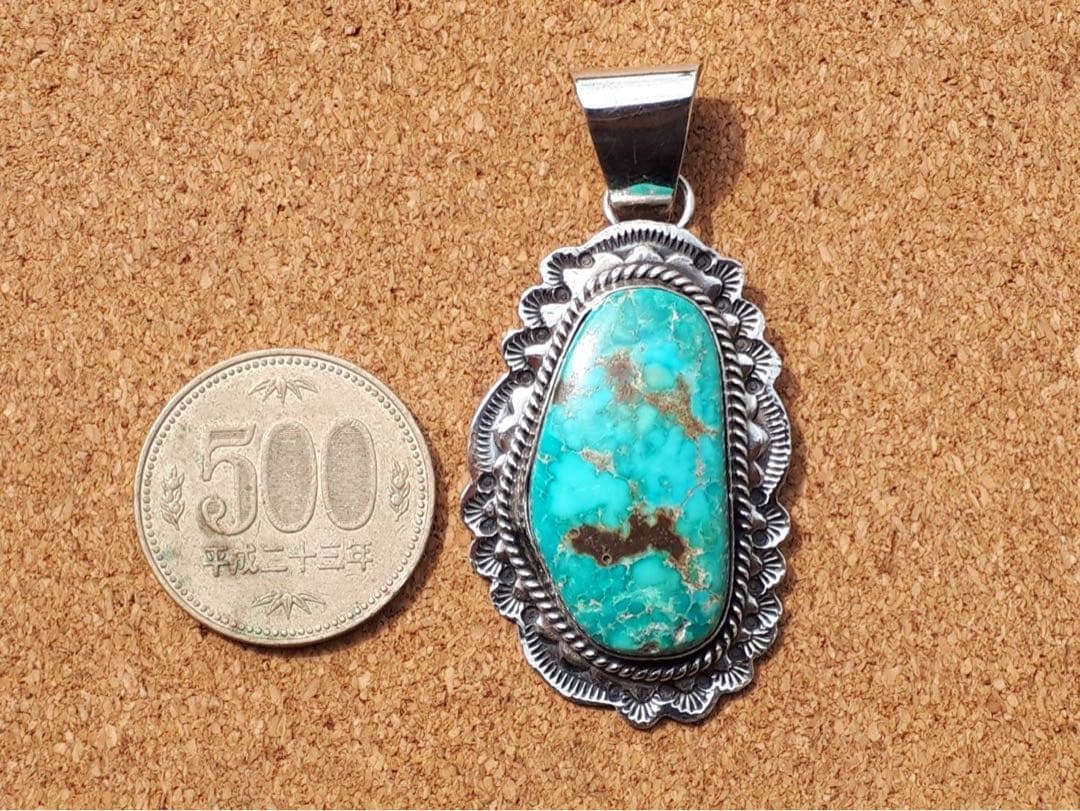 ナバホ NAVAJO 巨匠 ジョーイ アレン 特大 ターコイズ トップ