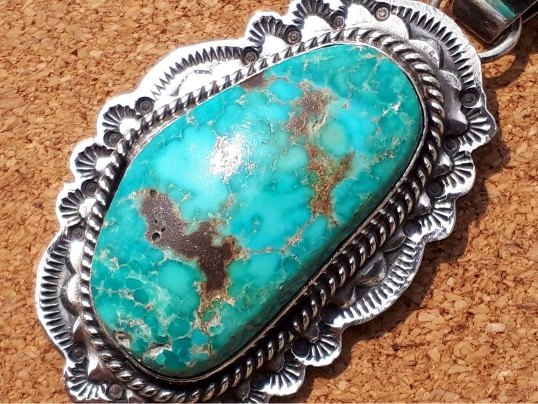 ナバホ NAVAJO 巨匠 ジョーイ アレン 特大 ターコイズ トップ