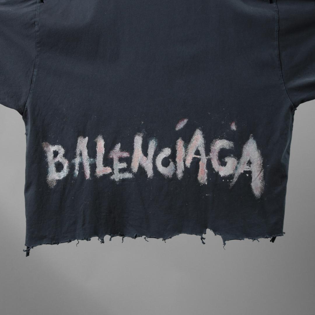 BALENCIAGA 24SS 美品 ネイルポリッシュ クロップド Tシャツ