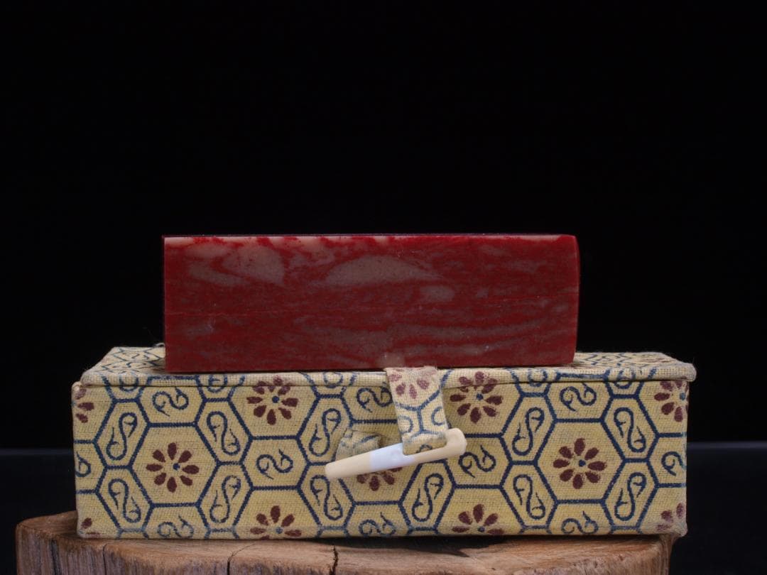 古美術　中国清時代の鶏血石印鑑　激安骨董品 DE1553C15-3