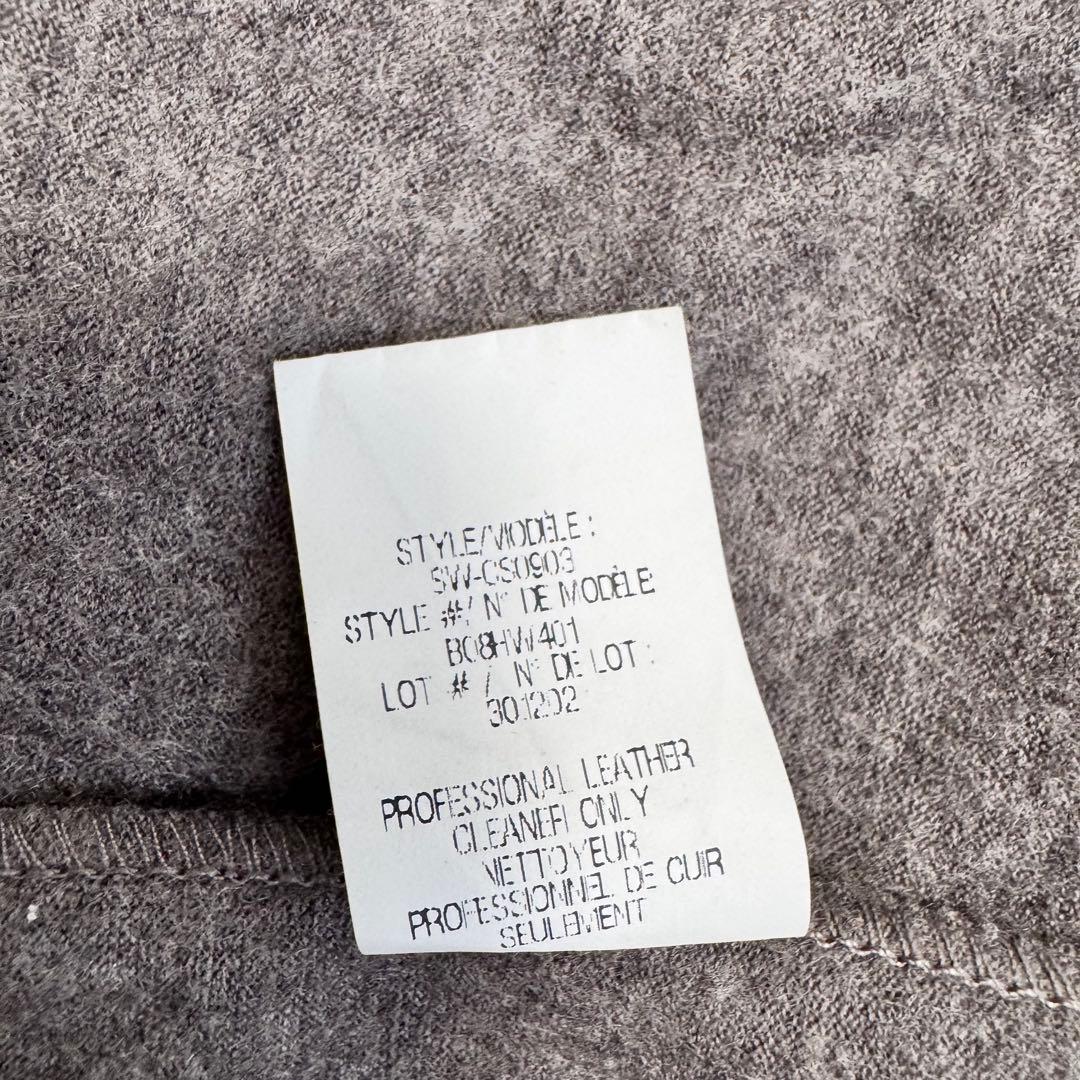 USA製《HELMUT LANG》ショールカラーカーディガン(S)グレー 羊革