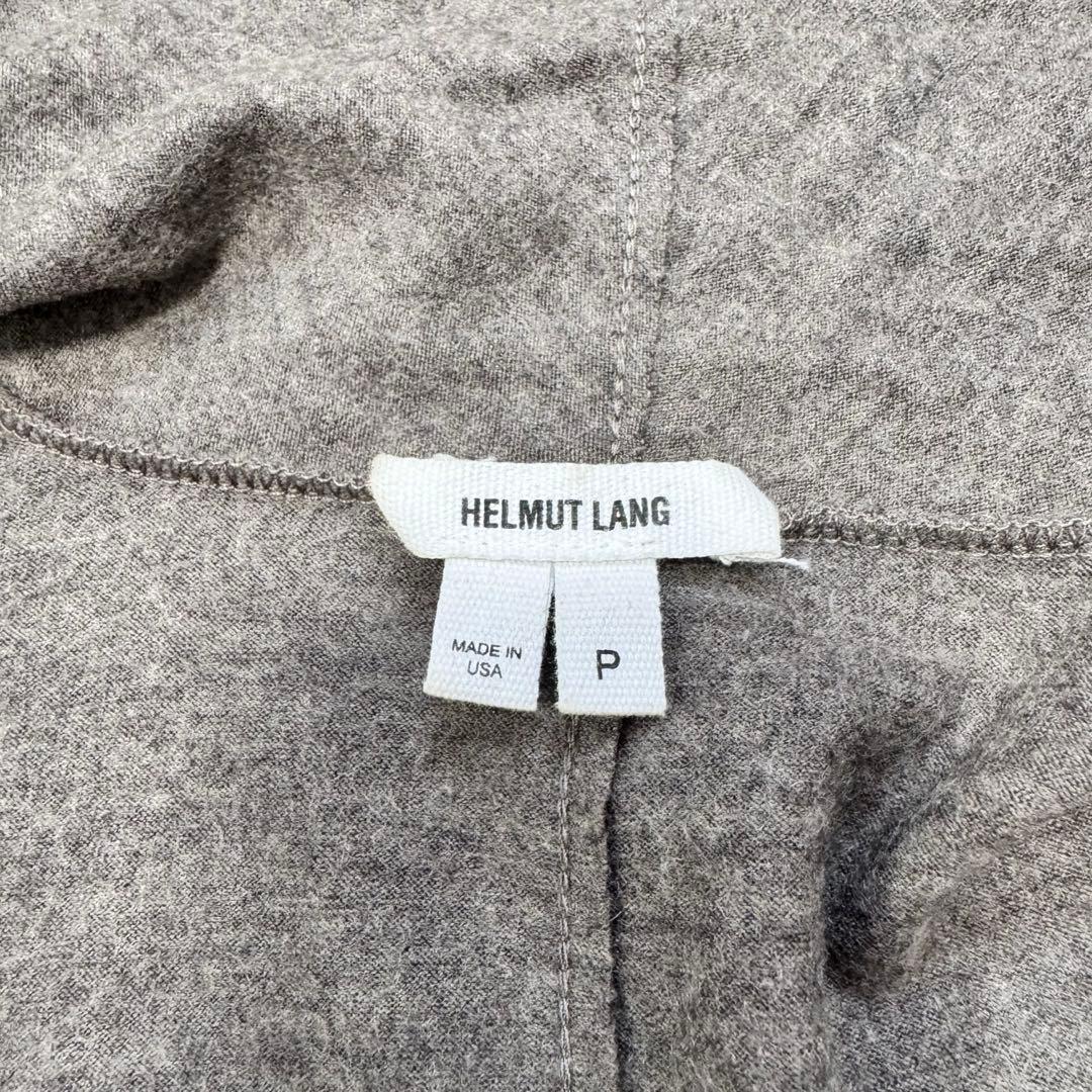 USA製《HELMUT LANG》ショールカラーカーディガン(S)グレー 羊革