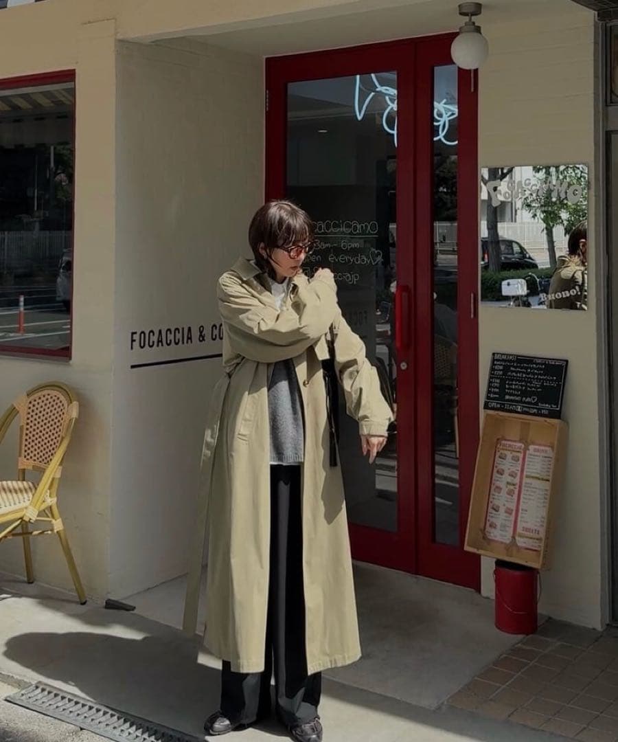未使用級　ARULLE トレンチコート ベルト付き